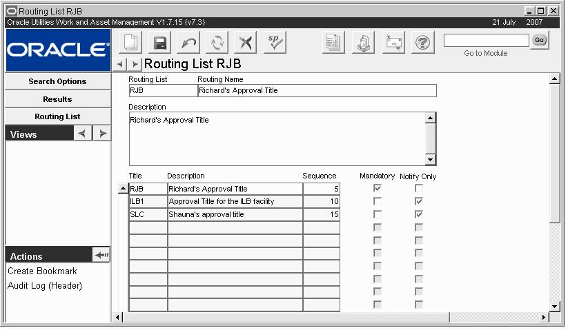 Administration Chapter 16 Routing List Many records, if issued, will eventually lead to the release of funds from your organization.
