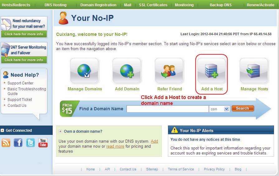 Figure 4.28 Figure 4.29 Please create the domain name step by step according to instructions on www.no-ip.