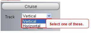 Horizontal: The camera will rotate from left to right. : Start cruise. : Stop cruise.