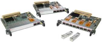 Cisco 2-Port, 4-Port, and 8-Port OC-12c/STM-4 Packet over SONET Shared Port Adapters The Cisco I-Flex design combines shared port adapters (SPAs) and SPA interface processors (SIPs), using an