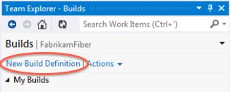Select New Build Definition to create a definition for the test. Figure 24 Create a new build definition 6.