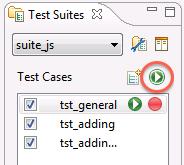 the test cases in the Test Cases list. Figure 8 Location of the play button in the Test Suites view 4.