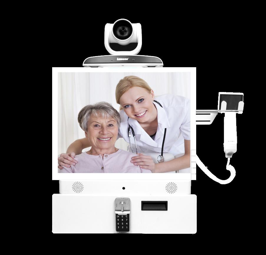 WALL-MOUNTS TELEMEDICINE CABINET Howard s Telemedicine Cabinet is a strategically mounted virtual care solution for increasing workflow and efficiency.