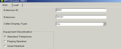 Click OK Repeat this step to create more IP Telephones. 9 Click extension ID 74. This extension will be used for setting up an analog phone. On the Extn tab, provide the following information.