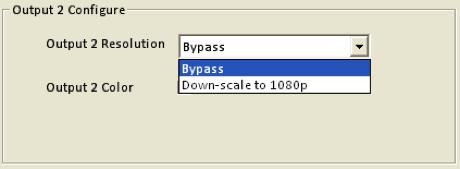 Output #2 to Bypass the Input signal or Down-Scale to 1080P the input signal.