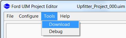 8 Download Screen In order for the user to send the logic configuration to the UIM module, a download