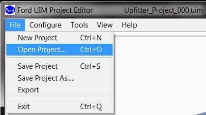 11.4 Open Project The Project Editor has a menu item within the menu-bar with a path of File Open Project which