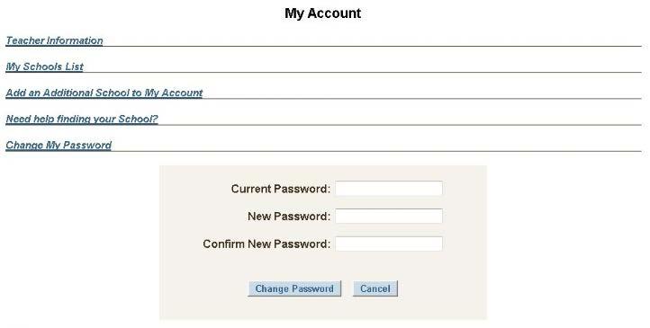 Changing Your Password Click on Change My Password if you want to change your password. Remember that your password must have at least eight (8) characters and is case sensitive.