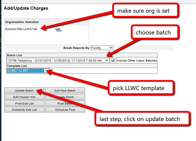 Choose non-billable labor from the drop-down box Click on