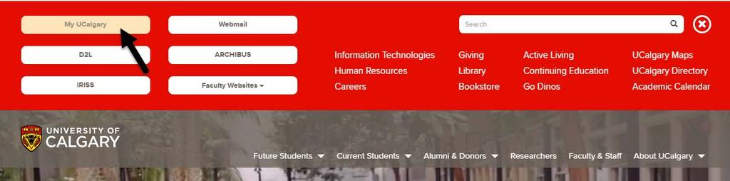 8 a. To log on to your University of Calgary account in the future, go to the University of