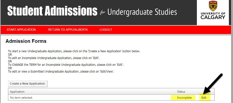 If you have already started an application