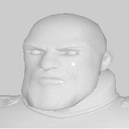 surfaces around character s eyes, nose etc.). Figure 2. Automatically generated navigation mesh [4] in Blender.