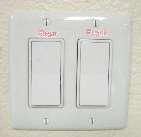 TURN CLASSROOM LIGHTS ON/OFF The room lights can be controlled by the switch mounted on the wall by the door and on the