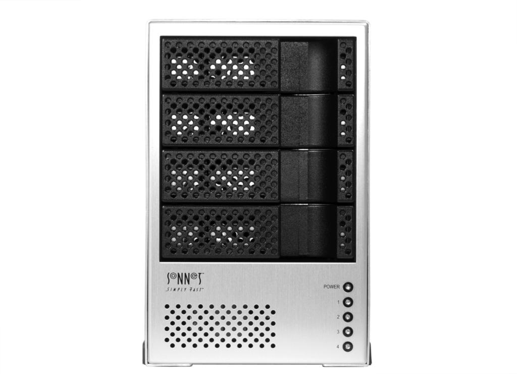 Fusion 400 Specifications and Features Drive Tray (Slot 1) Drive Tray (Slot 2) Drive Tray (Slot 3) Drive Tray (Slot 4) Specifications Compatibility External Connectors Drives Supported Data Transfer