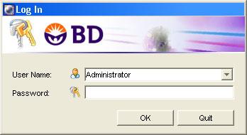4 Start up the computer; launch BD FACSDiva software. Double-click the shortcut on the desktop. Verify that no other software applications are running before you start acquisition.