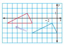 Find the equation of the line of the reflection. Use coordinate notation to describe the translation. 45. 6 units to the right and 2 units down 46.