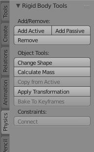 (see note below) Animation Tab: Create keyframes and set paths. Create Tab: Create meshes, curves, lamps, and other objects.
