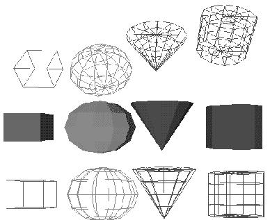 Using VRML - an example (4) Forms this scene: wireframe