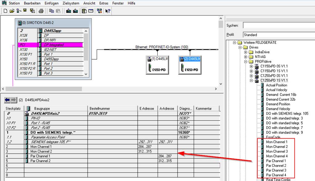 6.2 PLC Configuration In the HW Config drag&drop the
