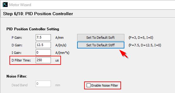 7 Tuning the Control Loops 7.1 Drive Control Loop To start tuning use the default soft settings in the Motor Wizard within LinMot-Talk (motor depending).