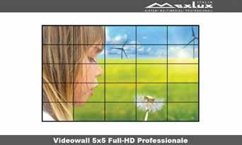 3X3 Video Wall 4x4 Video Wall 5x5 Video Wall Built with (9) 46 seamless LCDs Show one large image, or up to nine individual images Display area approximately 10 x 5.