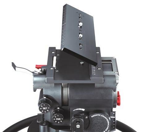 If the right counterbalance is maintained, the camera remains stationary at any angle of tilt.