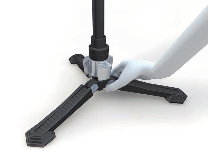 Hands Free Monopod An exceptional mini tripod structure with increased stability, allows the monopod to stand on its own with a wide range of cameras, allowing users to multi-task and make equipment