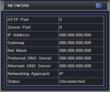 6.1.4 Network information In this interface, user can check relevant