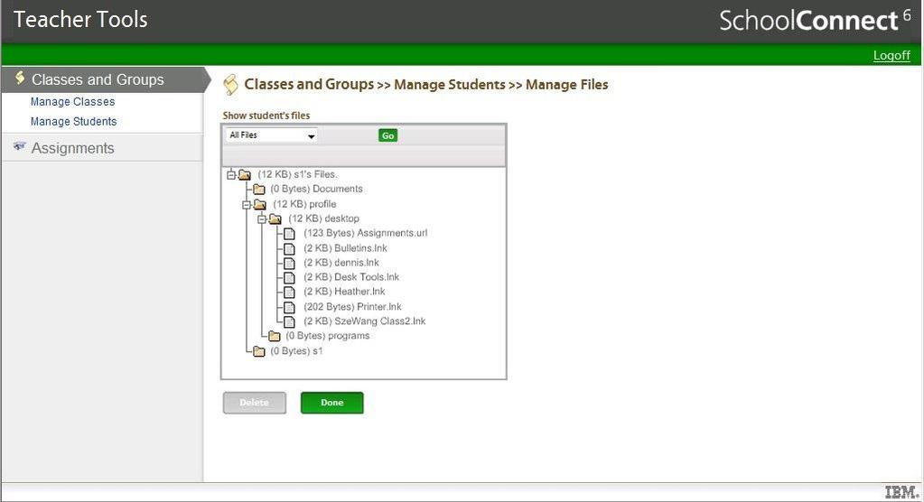 Manage Students Search By allows teachers to search for students by Class, Grade or All. List Students provides multiple ways for a teacher to list the students in their school.