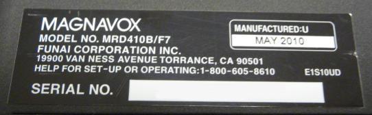 Magnavox MRD410B/F7 Blu-Ray Home Theater [E1S10UD] Firmware Download Instructions (Version 1.002) PLEASE NOTE: Firmware updates are completed at the Owner s risk.