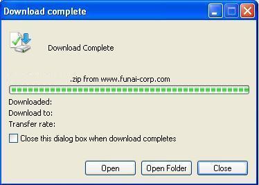 5. When Download complete appears, click on Open