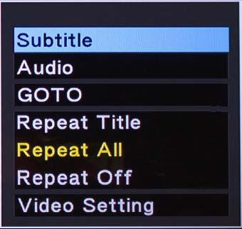 Pressing will pause the movie. Pressing will resume movie playback. Pressing will fast forward movie playback. Pressing will rewind movie playback. Pressing will switch off sound from movie playback.