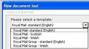 You can choose from a selection of Royal Mail or Royal Mail Group