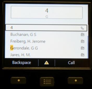 Search by Name You can search for a person on your Lync phone by using the phone keypad. Use the letters on the keypad to spell out the person s name.