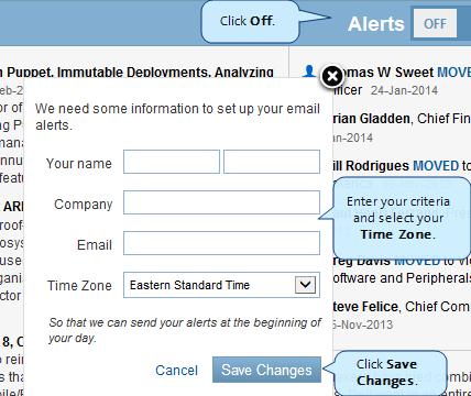 2 Getting Started with D&B360 3. In the window that opens, type or enter your information in the fields that display and select your Time Zone. 4. Click Save Changes.