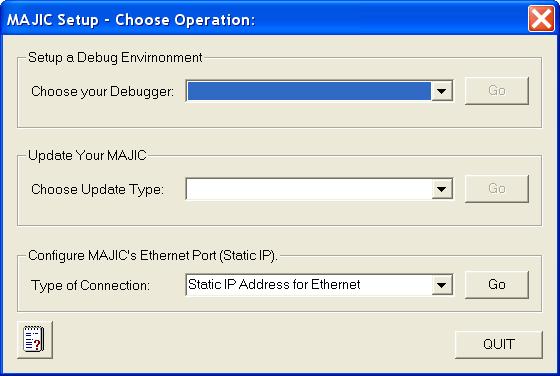 Task 3: Setting up the IP address To set up the IP address of the MAJIC: 1 Select Start All Programs EPI Tools-EDTA MAJIC Setup Wizard.
