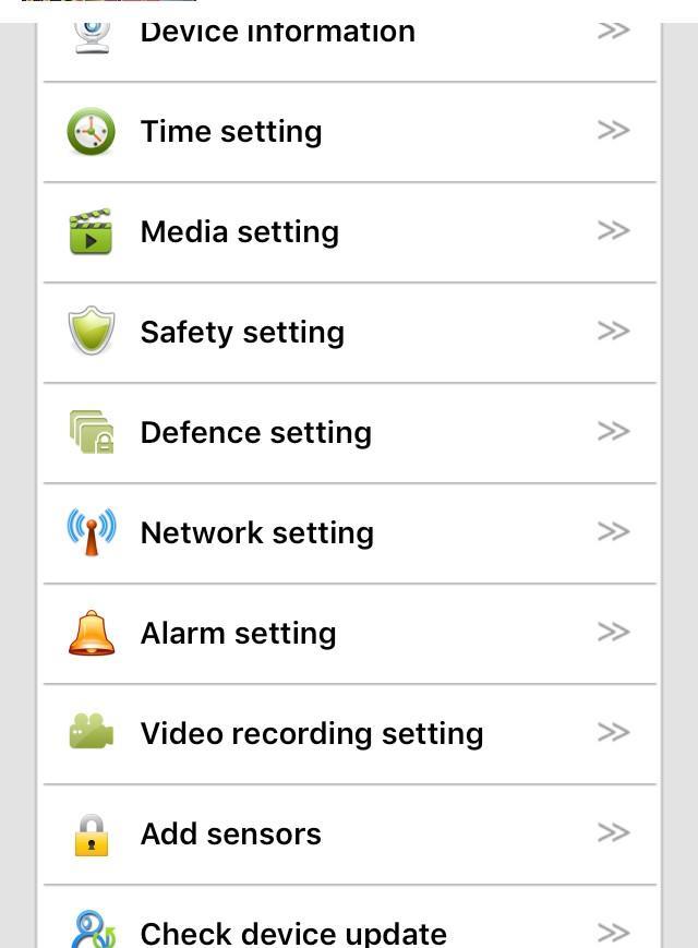 Main Screen Device: Listed the connected devices. Message: Alarm logs Image: Screenshot captured by the camera More: Edit account information, modify App login password, and logout.