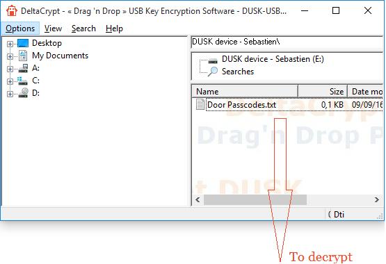 drag & drop files or folders from the USB Device View to your