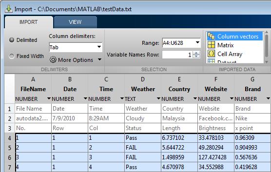 Import Tool Interactive import of delimited and fixed-width text files Improved handling of: Numbers Text Dates Define