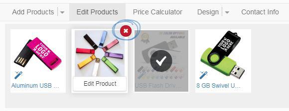Modify the information in a ﬁeld Hover on the product thumbnail to see the Edit Product button.