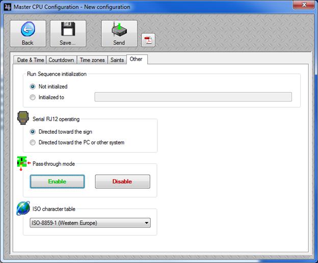 5ALPHACallisto Supervisor Figure 4.20 Click on the Disable button to disable the pass-through mode, then click Back. Figure 4.21 Click on the Send All button on the top of the window.