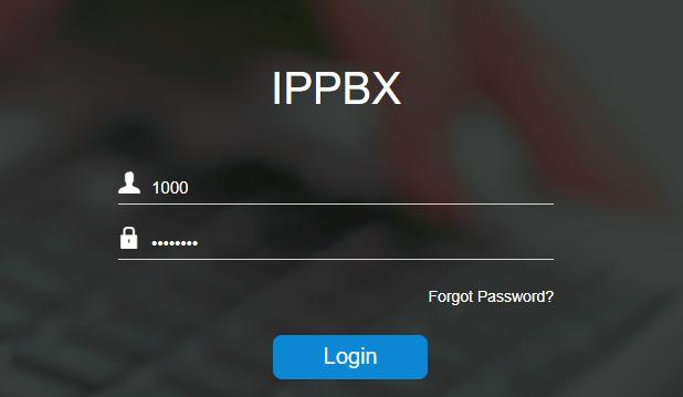 2 - Extension User Portal 5 Default User Name: Your extension number, e.g. 1000.