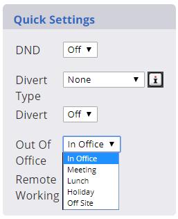 4 Select Update or Apply to save the changes When you have an Out of Office message set your voicemail greeting will also change.