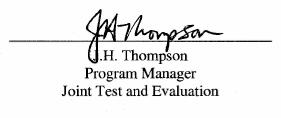 JOINT TEST AND EVALUATION PROGRAM