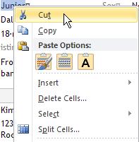 Using Cut, Copy, and Paste Word 2010 makes it easy to adjust documents, including a new document based on a template, or a document started by you or another Word user.