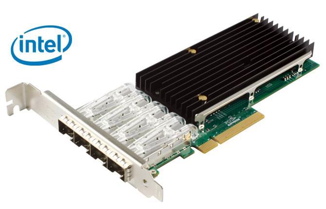 NIC-PCIE-4SFP+-PLU PCI Express x8 Quad Port 10Gigabit Server Adapter (Intel XL710 Based) Key Features Quad-port 10 GbE adapters PCI Express* (PCIe) 3.