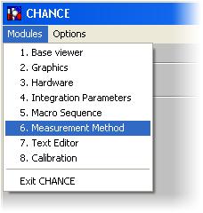 2. Software Setup & Measurement: Result 2.1. boot CHANCE software by double-clicking the ECW-icon.