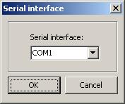 Input windows 715 7-13 Serial interface This window is used to specify the serial port that will be used when working with a dongle Additional configuration is not