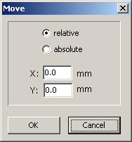 Input windows 723 7-19 Move Window for moving the selected seam sections Selection Description Relatively Move the seam sections using the specified X and Y directional values Absolutely Move the