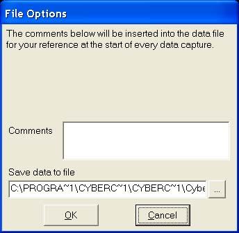 4.1.1 File Options (File) See Figure 10. Select File Options from the File drop down menu.